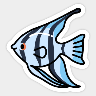 Blue Zebra Angelfish Sticker